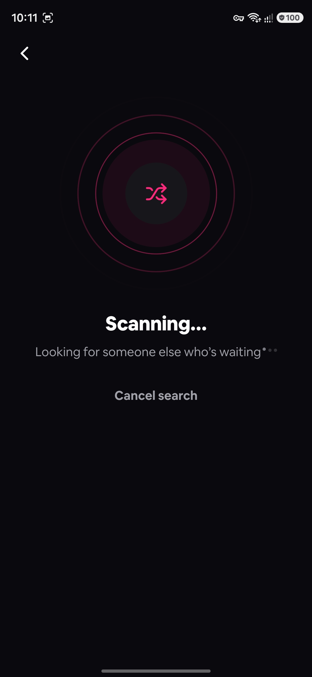 Random Match scanning for someone else who is waiting